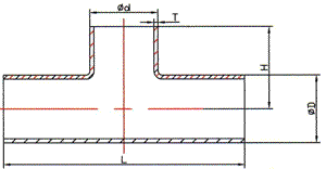 SMS WELD EQUAL TEE ( WITH STRAIGHT END )